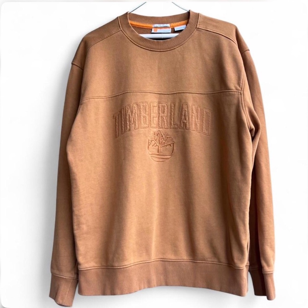 Timberland Brown GORPCORE Sweatshirt L Cotton Cozy Casual Hiking Camping Utility